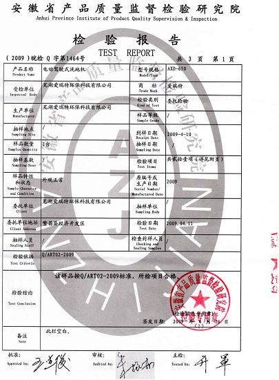 我公司产品顺利通过安徽省质量监督检验研究院的检验